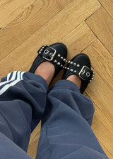 STUD BELT FLAT SHOES (225-250)