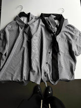 26SS★ [ MADE / Tie Set ] シルクストライプクラシックシャツ半袖バージョン