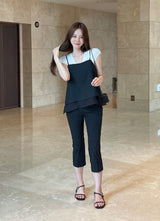 Rovill Summer Cool Slit Capri Crop Pants