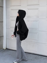 [Bellied made] Movening Color Blocking Two-Way Hooded Zip-up