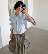 CURVE LINE SLIM SHIRT