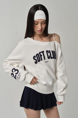 25ソフトラインスウェットシャツ White