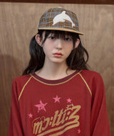 Flannel Check Dolphin Cap