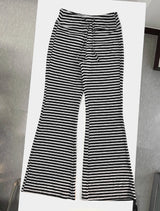 モノ ストライプ バンディング パンツ