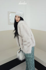 Snow White No Collar Fur Jacket