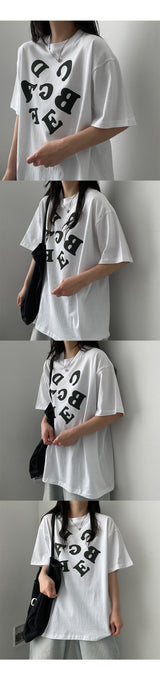 P.D. アルファベット半袖Tシャツ