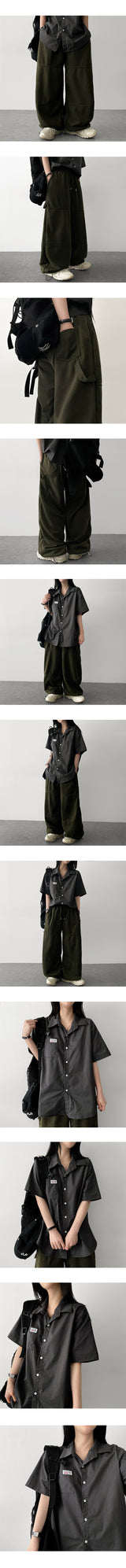 WINNER banding carfender pocket incision wide pants