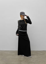 [MADE] Mibel Knit-like Maxi Long Skirt