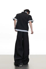 Layered Stripe Polo Tee