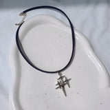 [Stray Kids ハン Necklace] スパークルスパークルチョーカーネックレス - Silver Color
