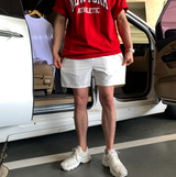 Liu Washing Cotton Banding Shorts