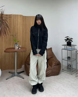 Luen Wrap Henley Neck Long Sleeve