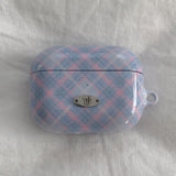 [MADE] classic check airpods case (blue)