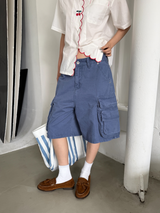 カラー ダイイング バミューダパンツ