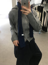 ニットフードジップアップ (3color)