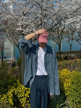 [ASCLO MADE] Tencel Indigo Washed Check Shirt