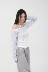レースミニスターTシャツ_ホワイト