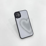 Clear Heart Phone case (epoxy bumper)