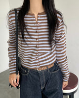 kitsch Round Stripe Cardigan 4C