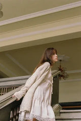 Antique lace dress - beige