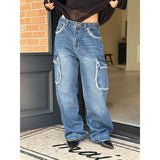 [Unisex] Fringe cargo denim pants(3color)
