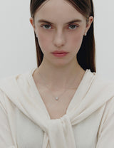 26SS★ Essence Silver (W) Tria Pave Necklace