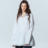 TAILORED PLEATS STRIPE SHIRTS_IVORY