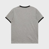 マルチーズアーカイブライングラフィックリンガー半袖Tシャツ
