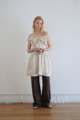 シルキーシャーリングドレス_beige