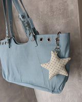 3 Color Ring Eyelet Big Shoulder Bag