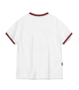 26SS★ Cherry Cats CROP Ringer Tee