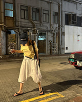 Layered Waffle Sleeveless & Short Sleeve T-Shirt Set