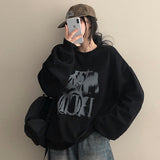 シェリンペインティングレタリングボクシースウェットシャツ