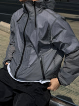 Rex cut line zipper windbreaker
