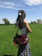 glossy stud 2way bag