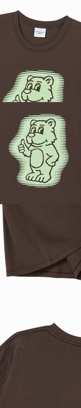 25FW AC ベアネオン半袖Tシャツ ダークブラウン