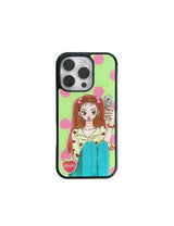 【MADE】ドット キッチ ガール グラス バンパー ケース