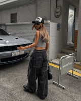 Rio camo damage back pocket balloon pants