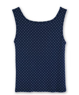 Front Logo Button Dot Tank-Top_Navy