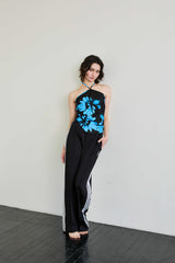  FLUTTER HALTERNECK / BLUE