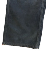 FLOCKED LIGHT HAND-BRUSHED FADED DISTRESSED COLOR-TOOTH ZIPPER HEM STRAIGHT-LEG JEANS