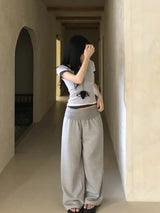 メルティング シアー レイヤード ハーフスリーブTシャツ