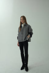WOOL BLENDING ZIP-UP JACKET_MELANGE GRAY