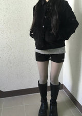レイヤードニットパンツ