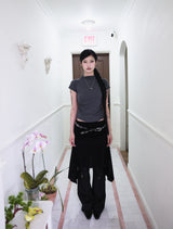 Half neck shirring T (3color)