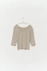 (W) Ash Striped Top
