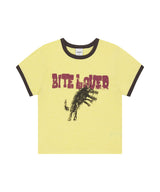 BITE LOVER クロップリンガーTシャツ