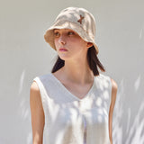 VA Patch Towel Bucket Hat / Beige