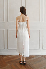 Lisha wrap long skirt (white)