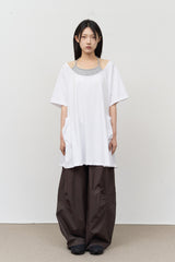 Airy Dart Cotton Pants